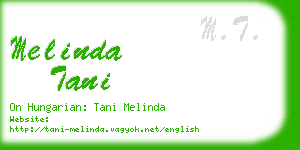 melinda tani business card